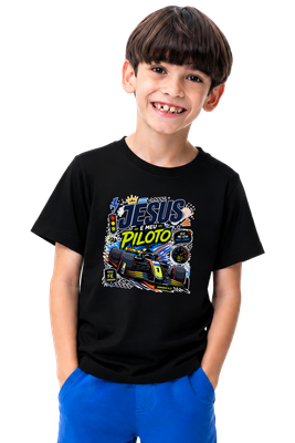 Camiseta Infantil Jesus é Meu Piloto