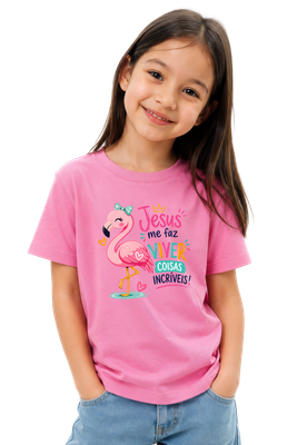 Camiseta Infantil Jesus me Faz Viver