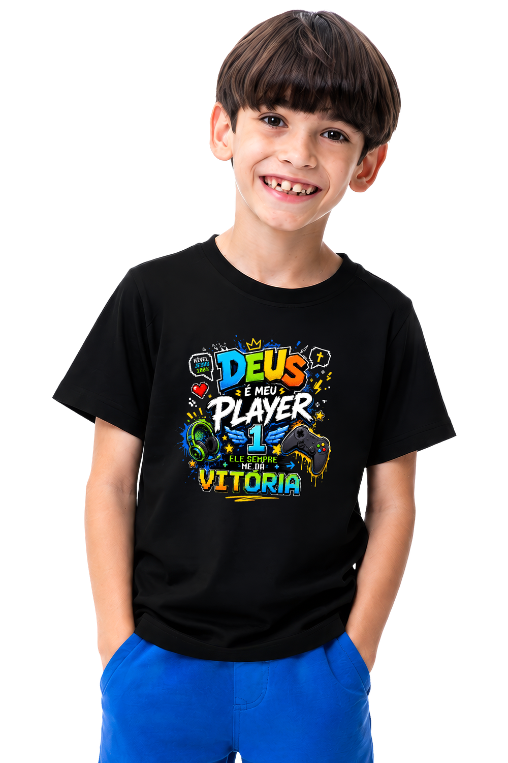 Camiseta Infantil Player 1