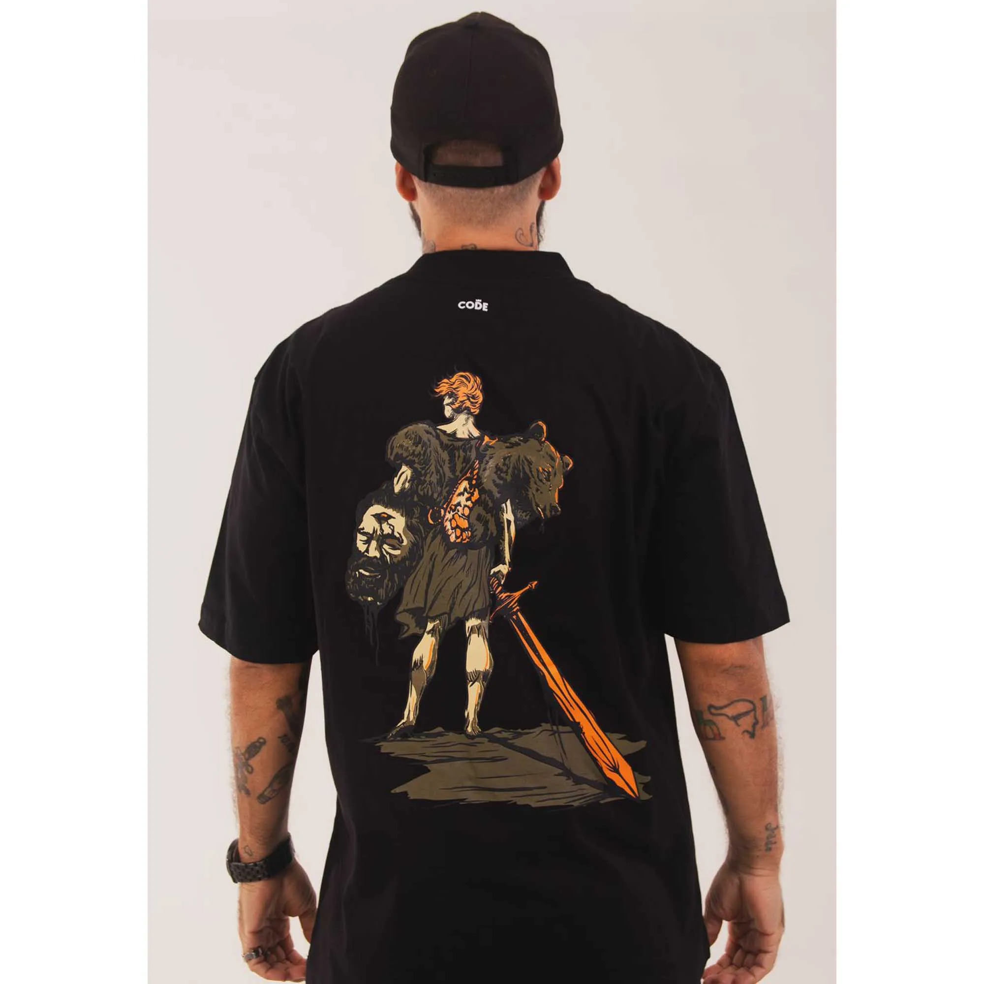 Camiseta Oversized King David - Preta