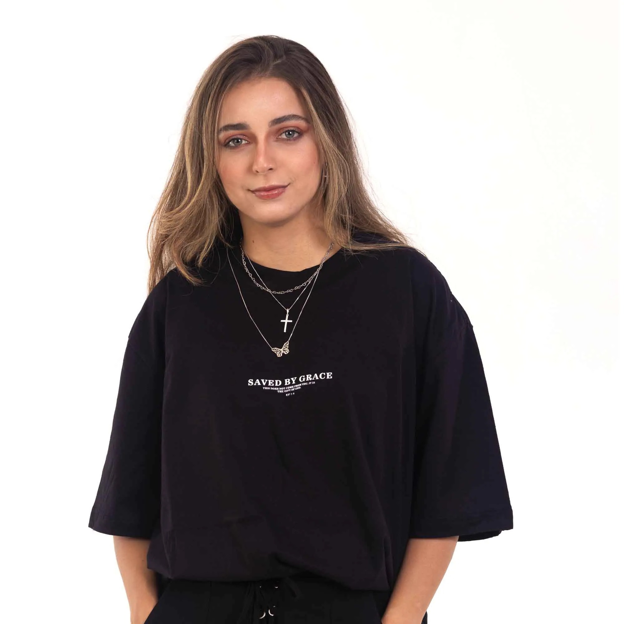 Camiseta Oversized Saved by Grace