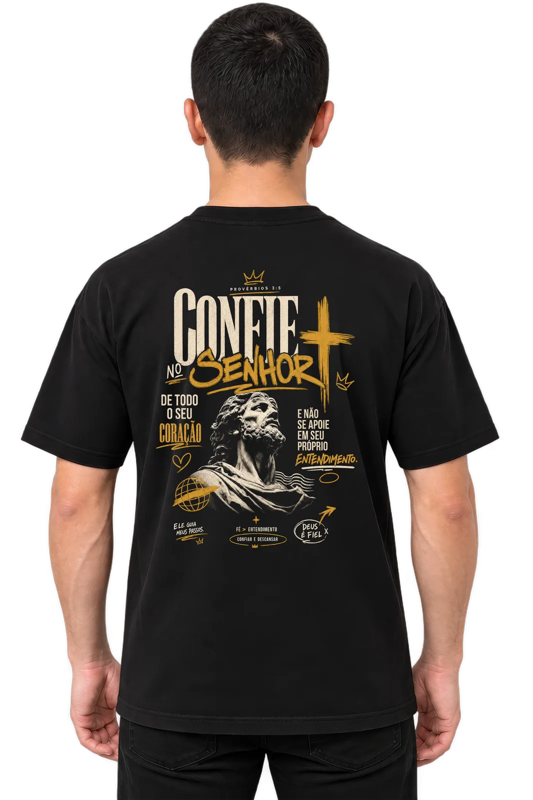 Camiseta Oversized Confia no Senhor
