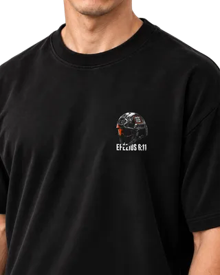 Camiseta Oversized Efésios 6 — Preta — miniatura 2