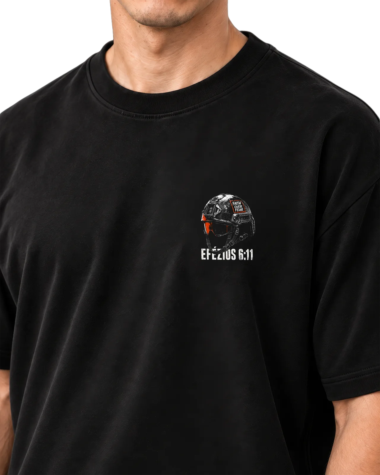 Camiseta Oversized Efésios 6 costas