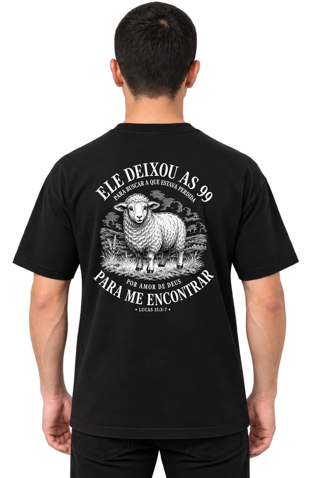 Camiseta Oversized Ele deixou as 99 — Preta — foto 1 de 3
