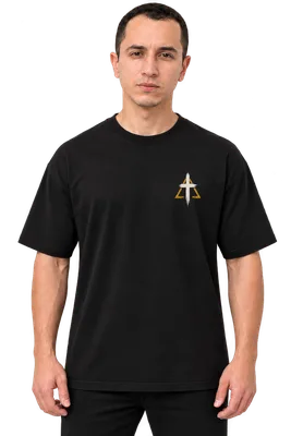 Camiseta Oversized Pai, Filho e Espírito — Preta — miniatura 3