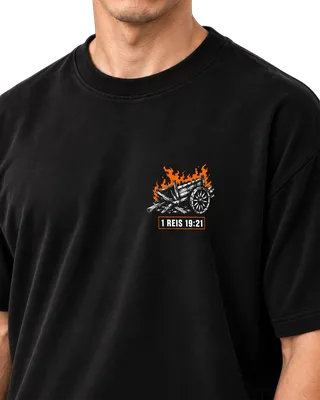 Camiseta Oversized Queimar Minhas Carroças — costas